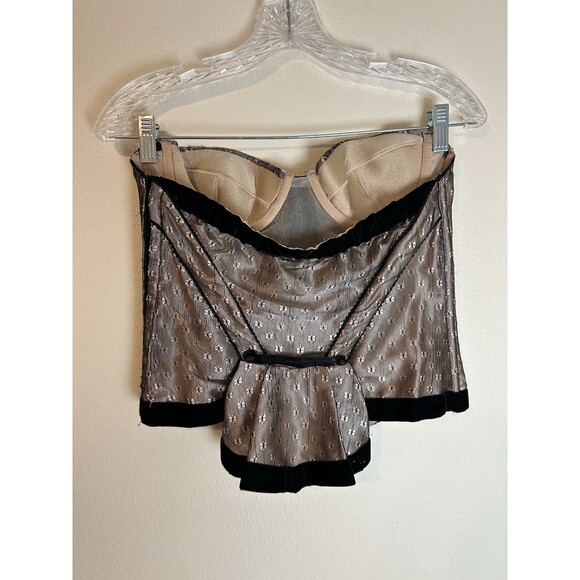 Vintage Frederick's of Hollywood Satin Corset Bustier Top 34C Whimsygoth Y2K - Picture 2 of 5